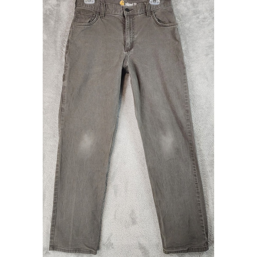 Carhartt Relaxed Fit Pants Mens 31 x 32 Dark Coffee Canvas Work 102517 909